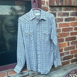 Wrangler vintage men's button down western shirt